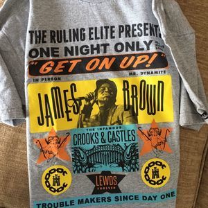 James Brown  "Get On Up" Movie Memorabilia  t-shirt. Chadwick Boseman Starred